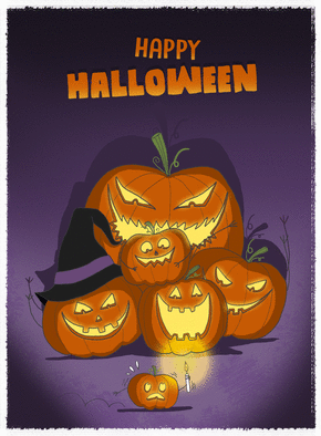Carte autres ... Citrouilles d`Halloween fun